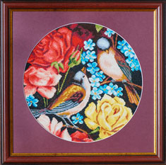 The cross stitch kit contains: DMC cotton thread, 16 count cotton Aida Zweigart, needle, color chart and instructions. Size (23.5 x 36 cm)